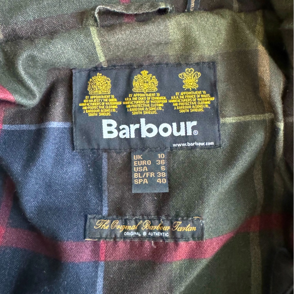 Barbour Quilted Jacket. Black, US size 6. Worn 3 Times.